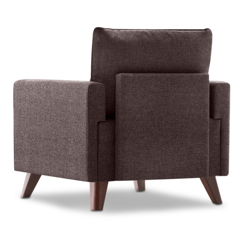 Bella Megapap fabric armchair in brown color 82x81x85cm.
