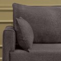 Bella Megapap fabric sofa three - seater in brown color 208x81x85cm.