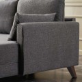 Bella Megapap fabric right corner sofa in anthracite color 275x165x85cm.