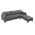 Bella Megapap fabric right corner sofa in anthracite color 275x165x85cm.