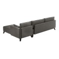Bella Megapap fabric right corner sofa in anthracite color 275x165x85cm.
