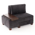 Perenna Megapap fabric single armchair with bed in anthracite color 116x93x83cm.