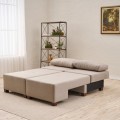 Perenna Megapap fabric sofa three - seater in cream color 233x93x83cm.