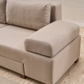 Perenna Megapap fabric sofa three - seater in cream color 233x93x83cm.
