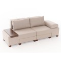 Perenna Megapap fabric sofa three - seater in cream color 233x93x83cm.
