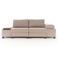 Perenna Megapap fabric sofa three - seater in cream color 233x93x83cm.