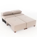 Perenna Megapap fabric sofa three - seater in cream color 233x93x83cm.