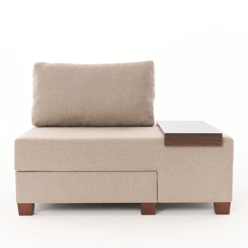 Perenna Megapap fabric single armchair with bed in cream color 116x93x83cm.