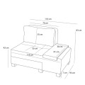 Perenna Megapap fabric single armchair with bed in cream color 116x93x83cm.