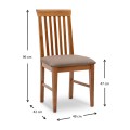 Dining set Bergen-Francis Megapap 5 pcs solid wood - MDF extendable table 120/150x68x77cm.