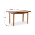 Dining set Bergen-Virginia Megapap 5 pcs solid wood - MDF extendable table 120/150x68x77cm.