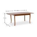 Dining set Belfast Megapap 5 pcs solid wood - MDF extendable table 150/200x89x78cm.