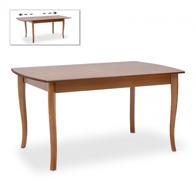 Dining set Belfast Megapap 7 pcs solid wood - MDF extendable table 150/200x89x78cm.