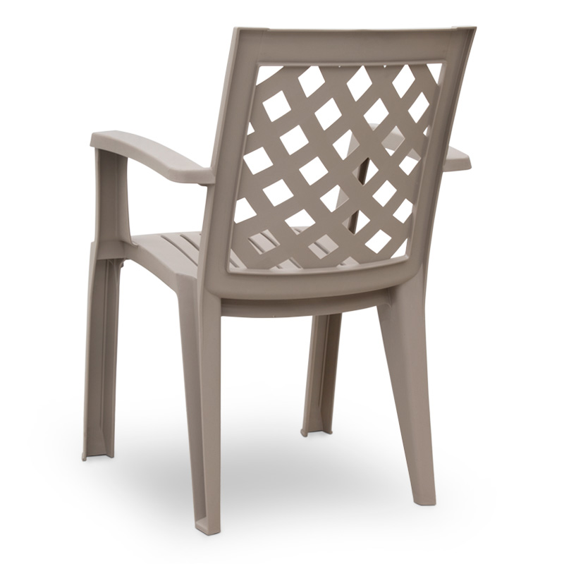 Garden dining set Callan Megapap 5pcs polypropylene table 120x70 - armchair in cappuccino color