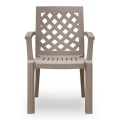 Garden dining set Callan Megapap 5pcs polypropylene table 120x70 - armchair in cappuccino color