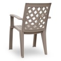 Garden dining set Callan Megapap 5pcs polypropylene table 140x70 - armchair in cappuccino color