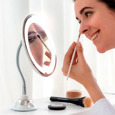 Καθρέπτης μακιγιάζ με εύκαπτο βραχίονα και βεντούζα Innovagoods V0101221 χρώμα λευκό Ø20εκ.