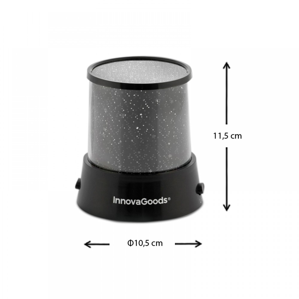 Φωτιστικό  επιτραπέζιο προβολέας LED stars Innovagoods V0103544 χρώμα μαύρο Ø10,5x11,5εκ.