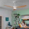 Ανεμιστήρας οροφής με LED και 3 πτερύγια Flaled InnovaGoods V0103873 Ø132 χρώμα λευκό - φυσικό 36W