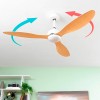 Ανεμιστήρας οροφής με LED και 3 πτερύγια Flaled InnovaGoods V0103873 Ø132 χρώμα λευκό - φυσικό 36W