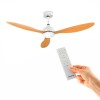 Ανεμιστήρας οροφής με LED και 3 πτερύγια Flaled InnovaGoods V0103873 Ø132 χρώμα λευκό - φυσικό 36W