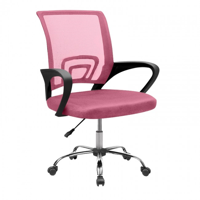 A1850 S ΧΡΩΜΙΟ/ΡΟΖ MESH ΠΟΛΥΘΡΟΝΑ ΓΡΑΦΕΙΟΥ