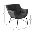 ADAMS Armchair Anthracite Fabric