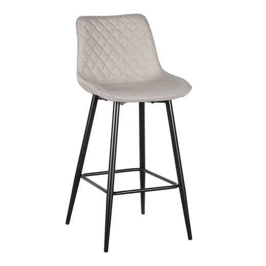 ALESIA BEIGE ΥΦΑΣΜΑ 74εκ. ΣΚΑΜΠΟ ΜΕΤΑΛΛΙΚΟ