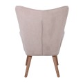 ALMA Set Armchair & Stool Walnut/Velure Light Brown (K/D)