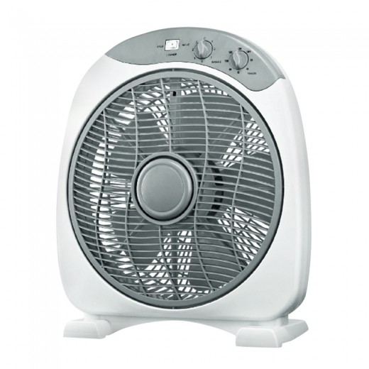 Ανεμιστήρας δαπέδου Box Fan FANFPG60 - 30εκ. 40W χρώμα λευκό - γκρι
