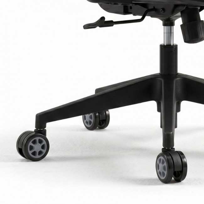 Ανταλλακτικά Ροδάκια Megapap για καρέκλες γραφείου σετ 5 τμχ χρώμα μαύρο - γκρι