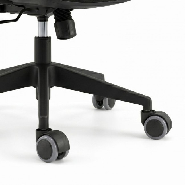 Ανταλλακτικά Ροδάκια Megapap για καρέκλες γραφείου σετ 5 τμχ χρώμα μαύρο - γκρι