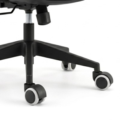 Ανταλλακτικά Ροδάκια Megapap για καρέκλες γραφείου σετ 5 τμχ χρώμα μαύρο - λευκό