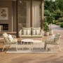 ASTRID Set (5pcs) PP-Metal Cream/Cushions Sandy Green