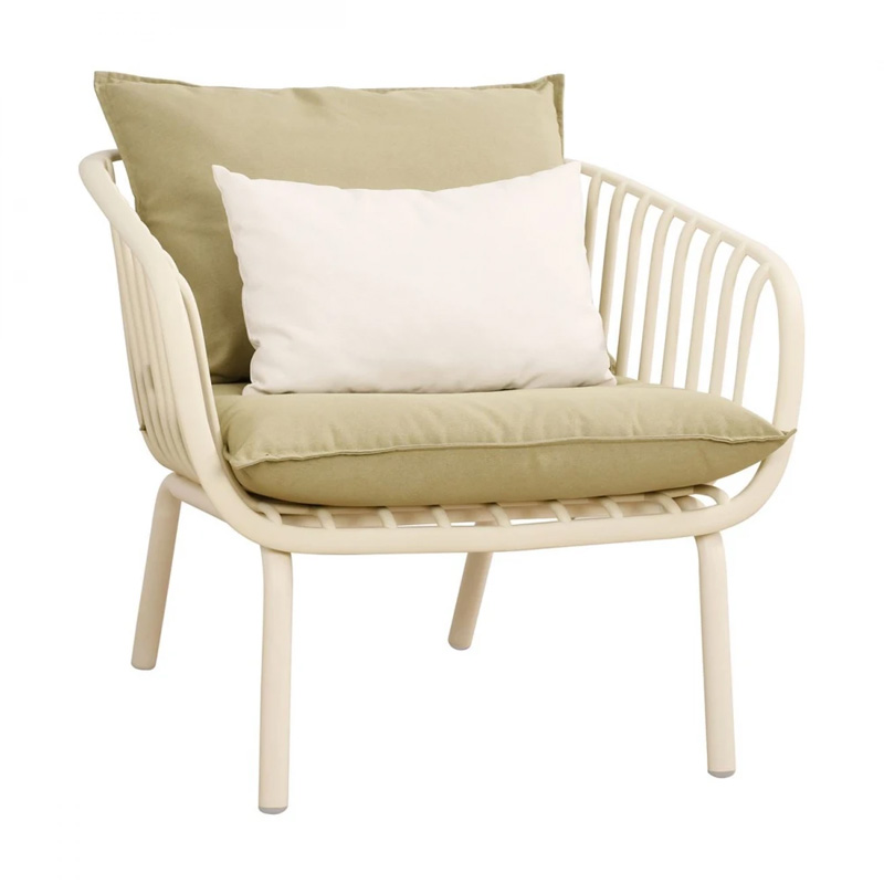 ASTRID Set (5pcs) PP-Metal Cream/Cushions Sandy Green