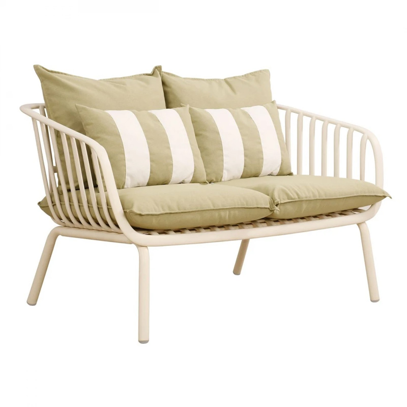 ASTRID Set (5pcs) PP-Metal Cream/Cushions Sandy Green
