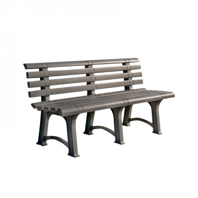ATENA Παγκάκι Κήπου-Βεράντας, PP Ανθρακί 150x73x51cm