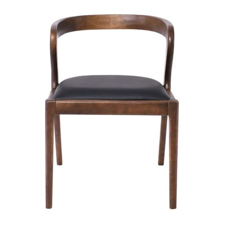 AVERY Chair Walnut, Pu Black