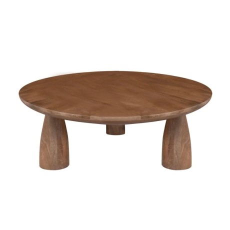 AZTEC Round Coffee Table D.90cm, Mango Smoke Walnut