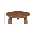 AZTEC Round Coffee Table D.90cm, Mango Smoke Walnut