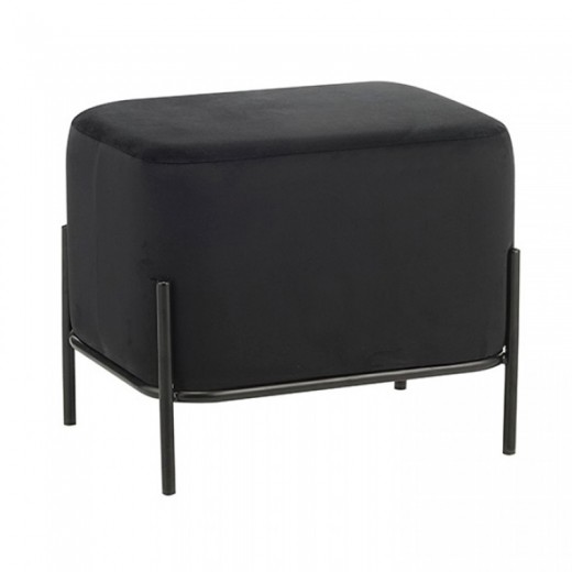 BELLA/L ΣΚΑΜΠΟ BLACK VELVET ΥΦΑΣΜΑ 48X37Χ39εκ.