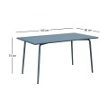 Τραπέζι κήπου Brio Flat Pro μεταλλικό χρώμα sandy blue 5415C 140x80x73εκ.