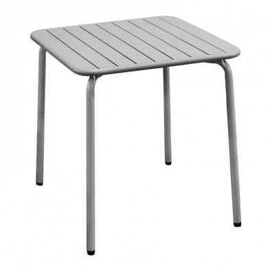 BRIO Slat Τραπέζι-Pro Κήπου - Βεράντας, Μέταλλο Βαφή Cool Grey 4C 70x70x73cm