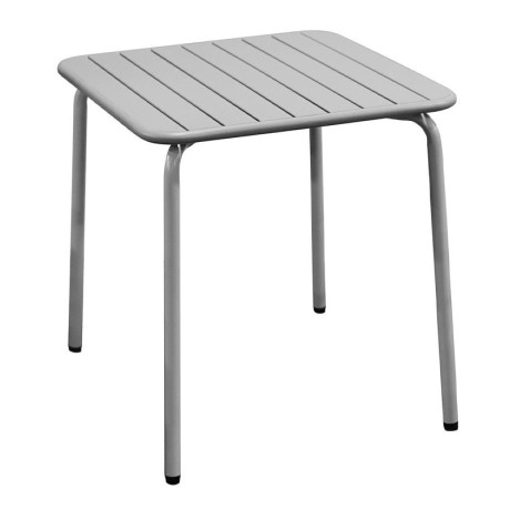 Τραπέζι κήπου Brio Slat Pro μεταλλικό χρώμα cool grey 4C 70x70x73εκ.