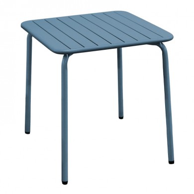 BRIO Slat Τραπέζι-Pro Κήπου - Βεράντας, Μέταλλο Βαφή Sandy Blue 5415C 70x70x73cm