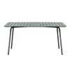 BRIO Slat Τραπέζι-Pro Κήπου - Βεράντας, Μέταλλο Βαφή Sandy Green 5635C 160x90x73cm