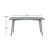 BRIO Slat Τραπέζι-Pro Κήπου - Βεράντας, Μέταλλο Βαφή Sandy Green 5635C 160x90x73cm