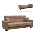 CARSON Sofa-Bed with Storage 3-Seater / Fabric Brown