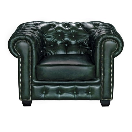 CHESTERFIELD 689 Πολυθρόνα Σαλονιού - Καθιστικού / Δέρμα Antique Green