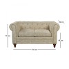 CHESTERFIELD York Kαναπές 2Θέσιος Σαλονιού - Καθιστικού, Ύφασμα Απόχρωση Μπεζ 150x82x77cm